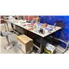 Image 1 : LARGE METAL LAYOUT TABLE 120.5X48X36"