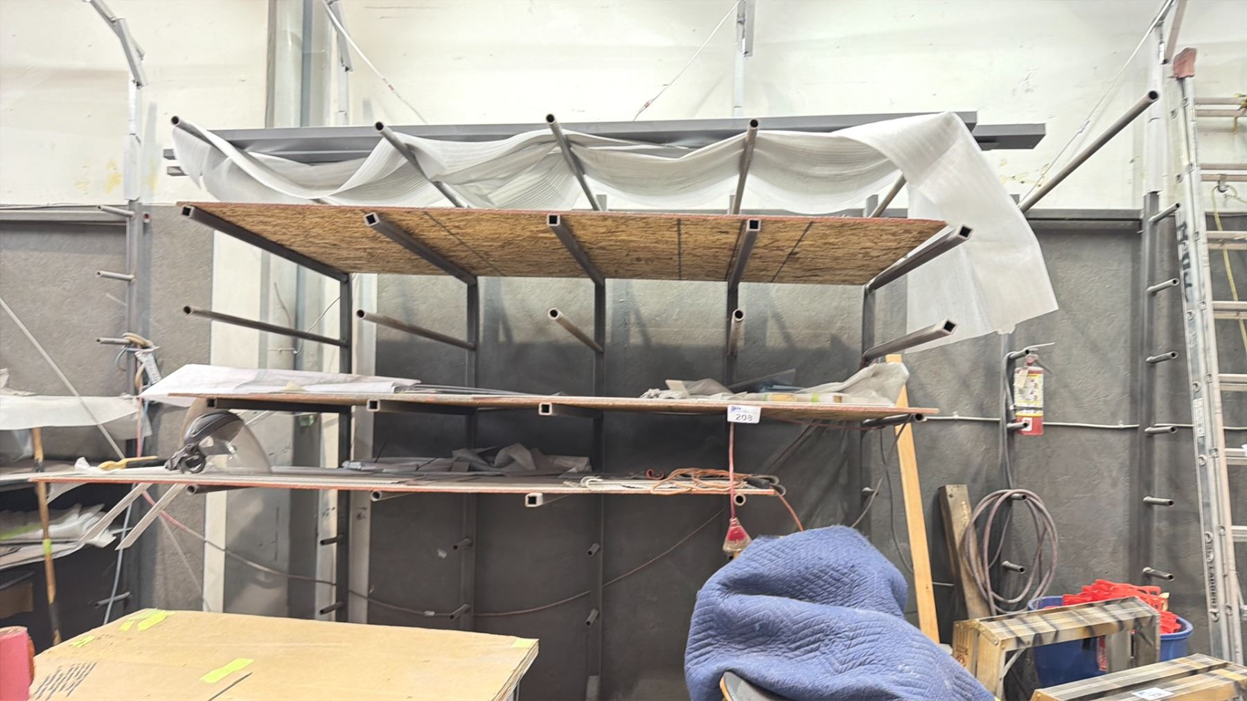 Chandelier Storage Racking CANTILEVER MATERIAL STORAGE RACK WITH LED LIGHTS