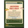 Image 2 : 2023 DONRUSS JACKSON HOLLIDAY ROOKIE CARD