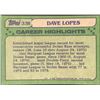 Image 2 : 1982 TOPPS DAVEY LOPES