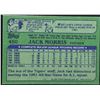 Image 2 : 1982 TOPPS JACK MORRIS (HOF)