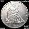 Image 1 : 1853 Arrows Rays Seated Liberty Half Dollar CH BU
