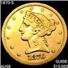 Image 1 : 1870-S $5 Gold Half Eagle CHOICE AU