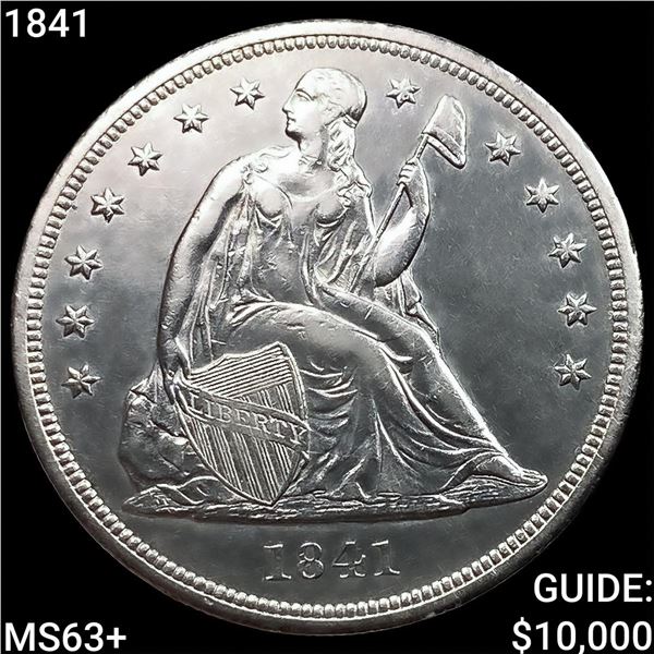 1841 Seated Liberty Dollar CHOICE BU+