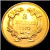 Image 2 : 1870 $3 Gold Piece CHOICE BU