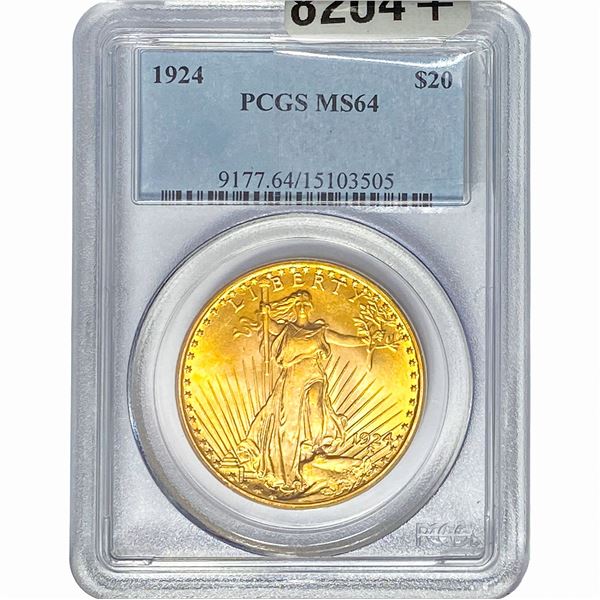 1924 $20 Gold Double Eagle PCGS MS64
