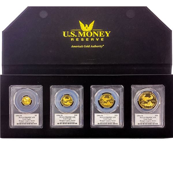 [4]1994 U.S. Gold Eagle $5-$50 w/Box PCGS PR69 DCAM