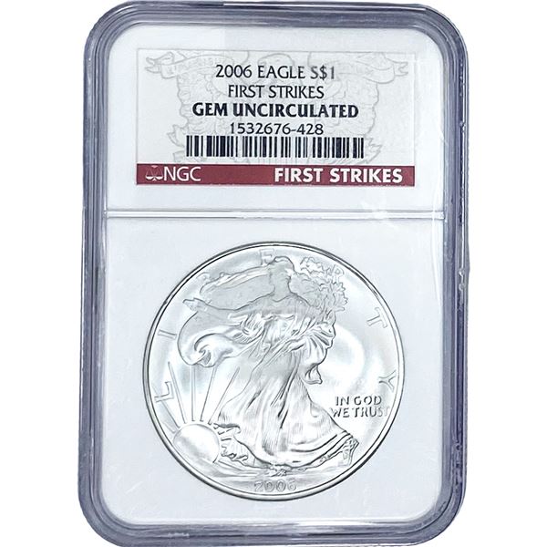 2006 Silver Eagle NGC GEM UNC First Strikes