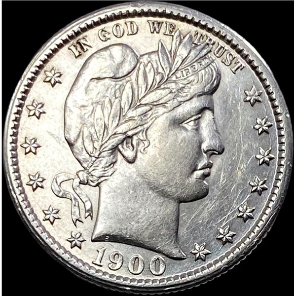 1900-S Silver Barber Quarter CLOSELY UNCIRCULATED