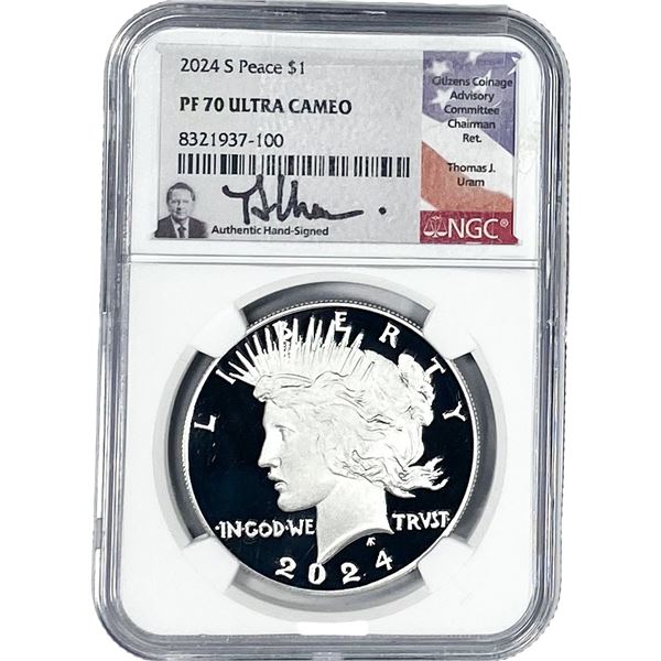 2024-S Silver Peace Dollar NGC PF70 Ultra Cameo