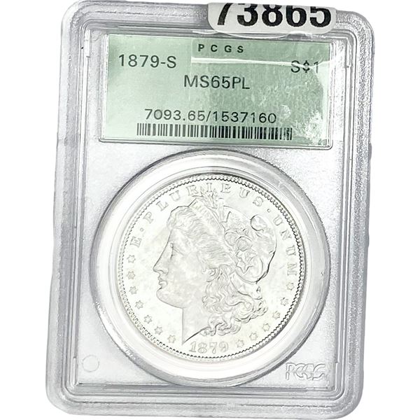 1879-S Morgan Silver Dollar PCGS MS65 PL