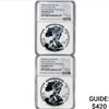 Image 1 : [2 Coins] 2012-S Silver Eagle NGC Rev. PF69