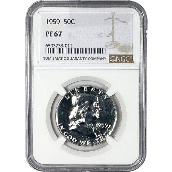 1959 Franklin Half Dollar NGC PF67