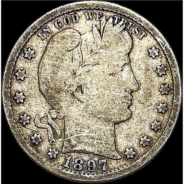 1897-S Silver Barber Quarter NICELY  CIRCULATED