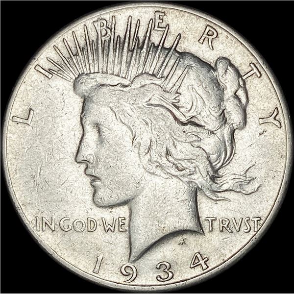 1934-S Silver Peace Dollar NEARLY  UNCIRCULATED