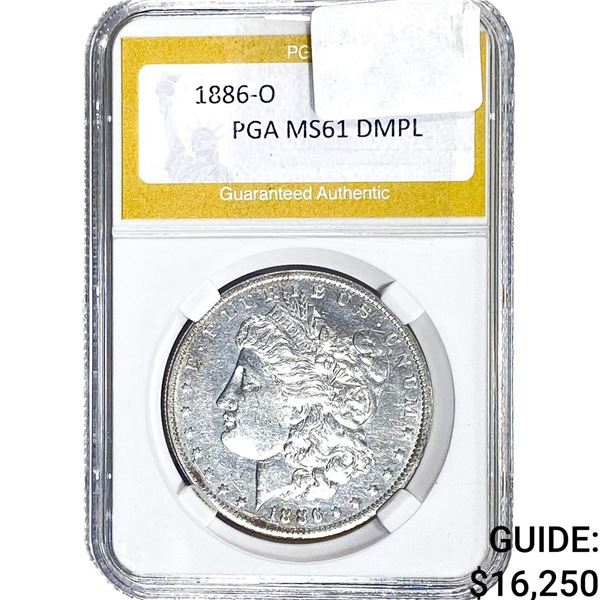 1886-O Morgan Silver Dollar PGA MS61 DMPL