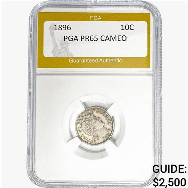 1896 Barber Dime PGA PR65 CAMEO