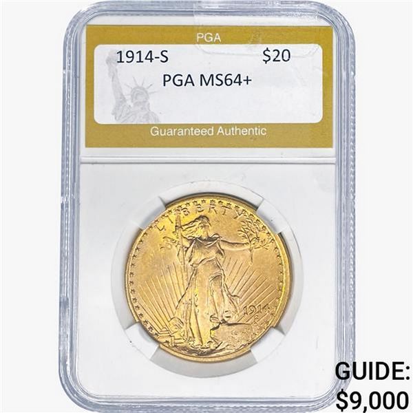 1914-S $20 Gold Double Eagle PGA MS64+