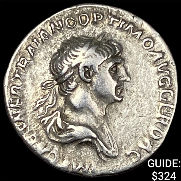 Roman Trajan 98-117 AD SIlver Denarius CLOSELY UNCIRCULATED