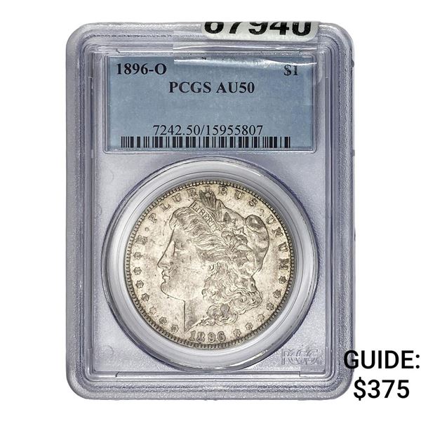 1896-O Morgan Silver Dollar PCGS AU50