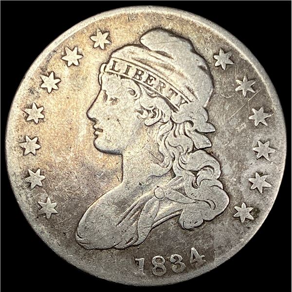 1834 Silver Capped Bust Half Dollar LIGHTLY CIRCULATED