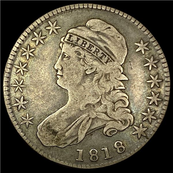 1818 Capped Bust Half Dollar LIGHTLY CIRCULATED