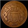 Image 1 : 1869 Copper Two-Cent Piece NICELY CIRCULATED