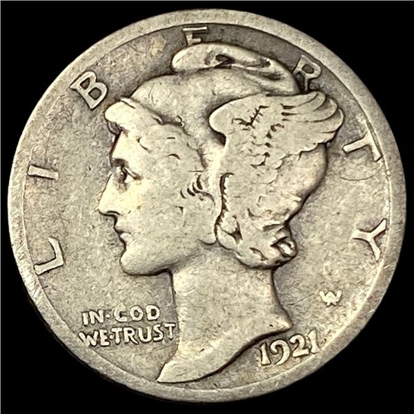 1921-D Silver Mercury Dime NICELY CIRCULATED