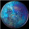Image 2 : 2008 Toned 1oz Silver American Eagle $1 SUPERB GEM BU