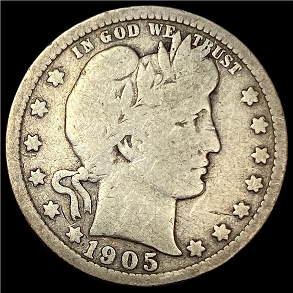 1905 Silver Barber Quarter NICELY CIRCULATED