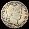 Image 1 : 1905 Silver Barber Quarter NICELY CIRCULATED