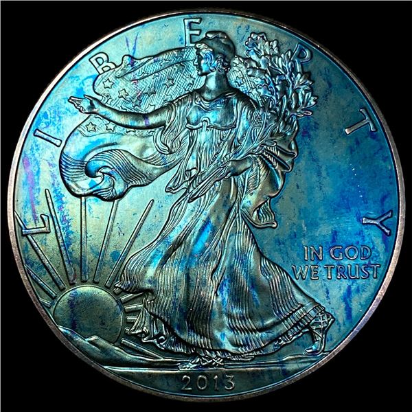 2013 Toned 1oz Silver American Eagle $1 SUPERB GEM BU