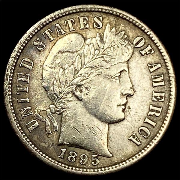 1895-S Silver Barber Dime ABOUT UNCIRCULATED