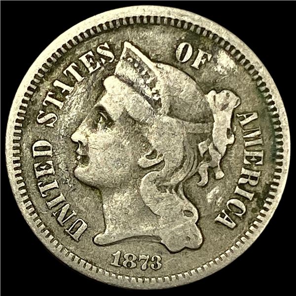 1873 Nickel Three-Cent Piece LIGHTLY CIRCULATED