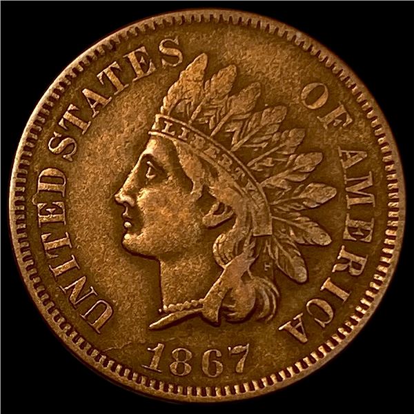 1867 Indian Head Cent NEARLY UNCIRCULATED