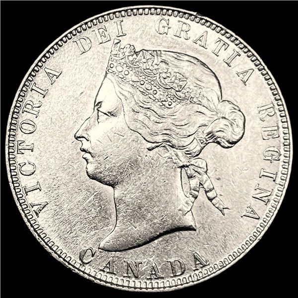 1872-H Silver 25 Cents Canada CLOSELY UNCIRCULATED