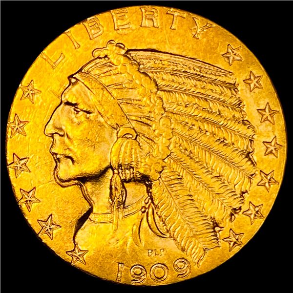 1909-D Indian Head Half Eagle $5 Gold CLOSELY UNCIRCULATED
