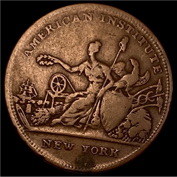 1836 American Institute Award Medal LIGHTLY CIRCULATED