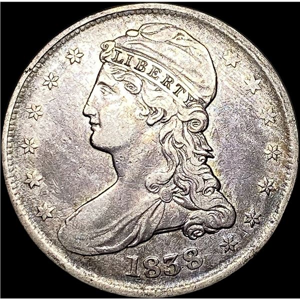 1838 Capped Bust Half Dollar NEARLY UNCIRCULATED