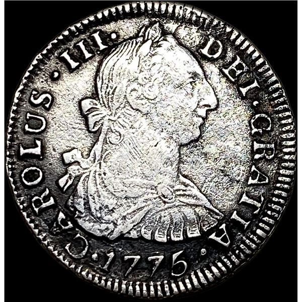 1775PTS JR Silver 2 Reales LIGHTLY CIRCULATED
