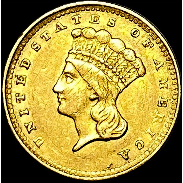 1856 Gold $1 Indian Princess Type 3 NEARLY UNCIRCULATED