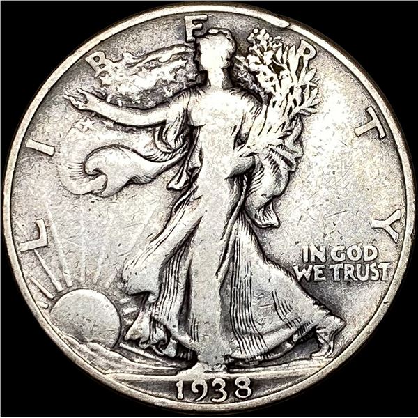 1938-D Walking Liberty Half Dollar LIGHTLY CIRCULATED