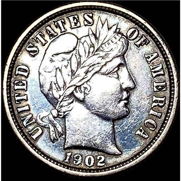 1902-O Silver Barber Dime CLOSELY UNCIRCULATED
