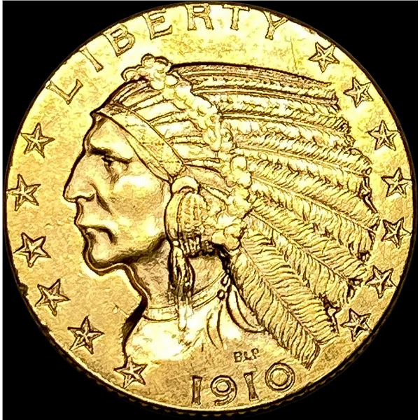 1910 Indian Head Half Eagle $5 Gold CLOSELY UNCIRCULATED