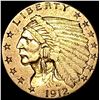 Image 1 : 1912 Indian Head $2.5 Gold Quarter Eagle NEARLY UNCIRCULATED