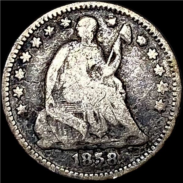 1858 Seated Liberty Half Dime NICELY CIRCULATED