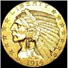 Image 1 : 1914 Indian Head Gold Half Eagle $5 CLOSELY UNCIRCULATED