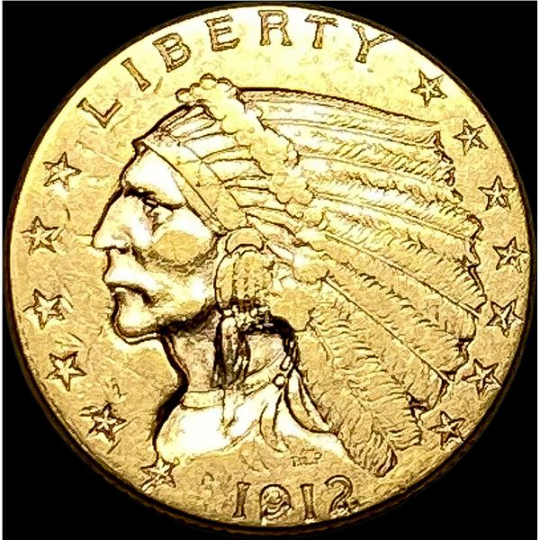 1912 Indian Head Gold $2.50 Quarter Eagle NEARLY UNCIRCULATED