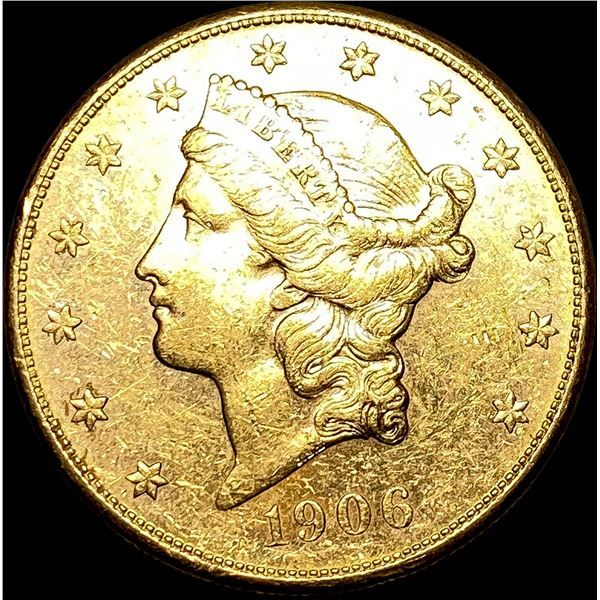 1906-S Liberty Head $20 Gold Double Eagle CHOICE BU