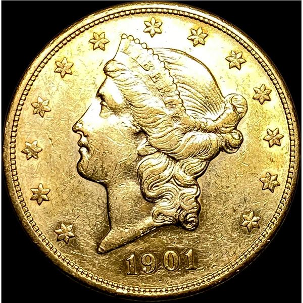 1901-S Gold $20 Liberty Head Double Eagle CHOICE BU
